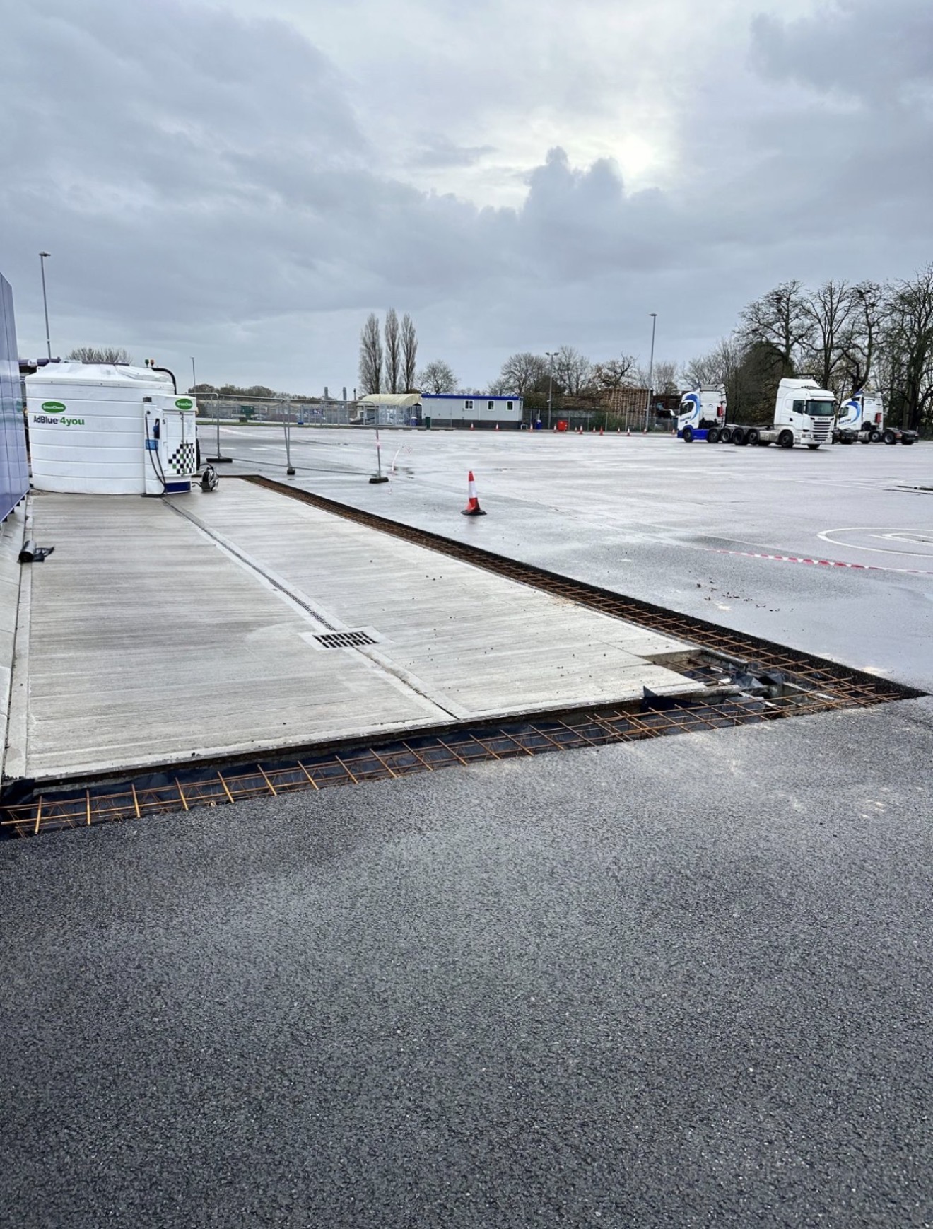 New concrete commercial yard