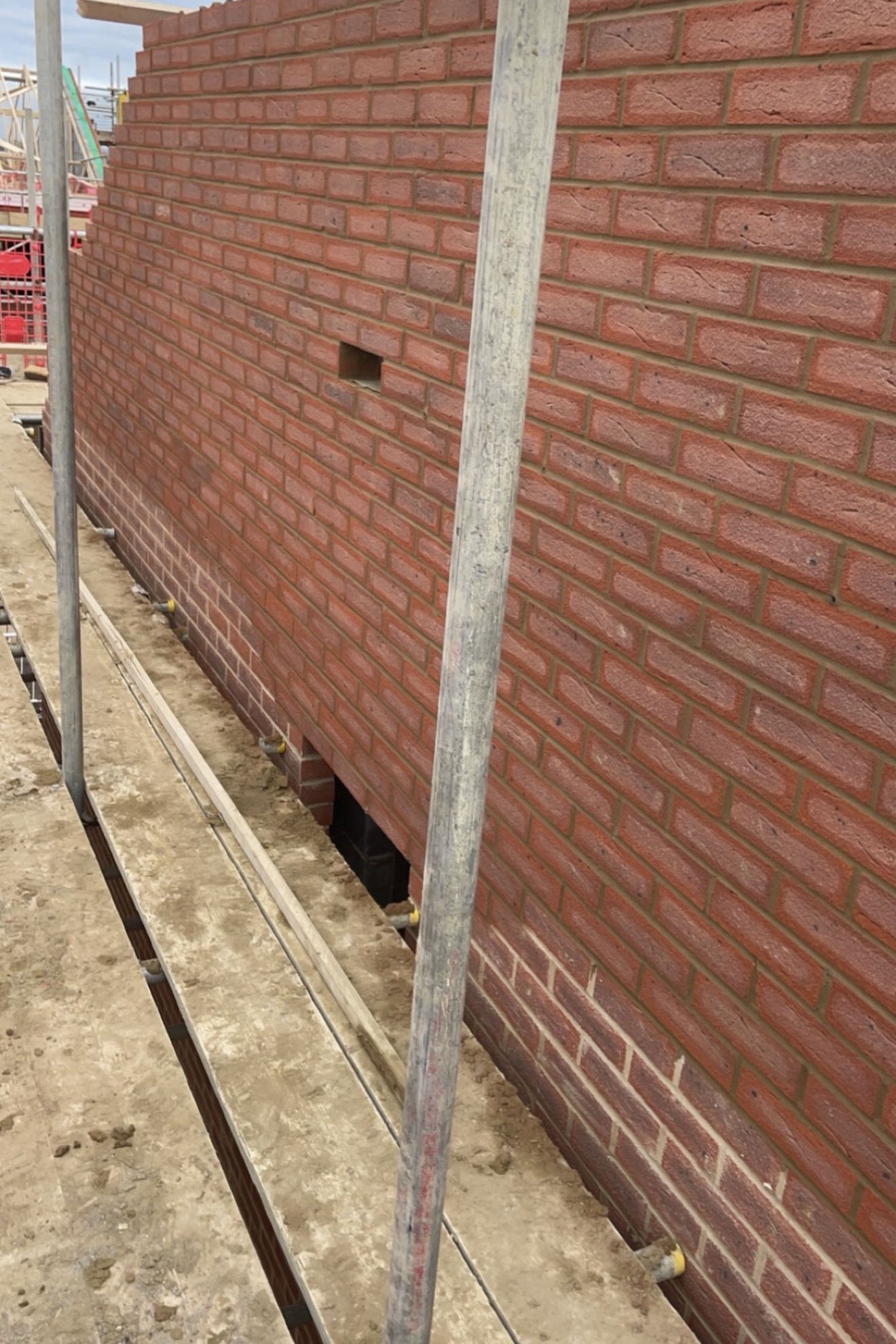 Brickwork on a residential extension