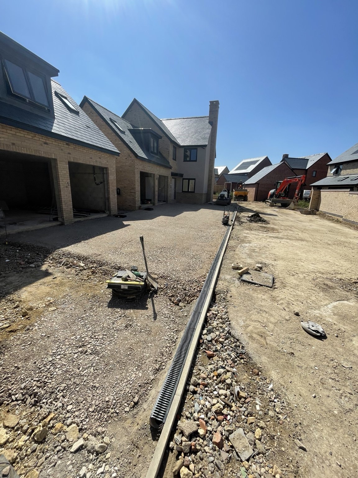 Driveway drainage channel and formation at Kettering